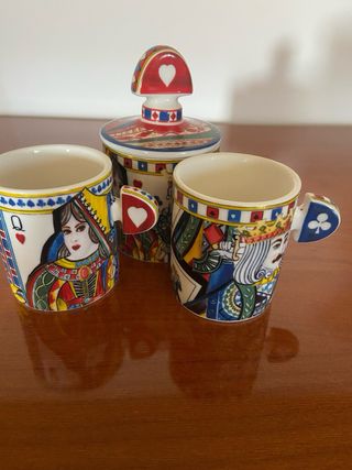 Coppia tazze caffè e zuccheriera Baci Milano