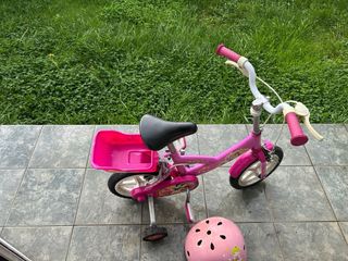 Bicicleta infantil 12 con casco y ruedines