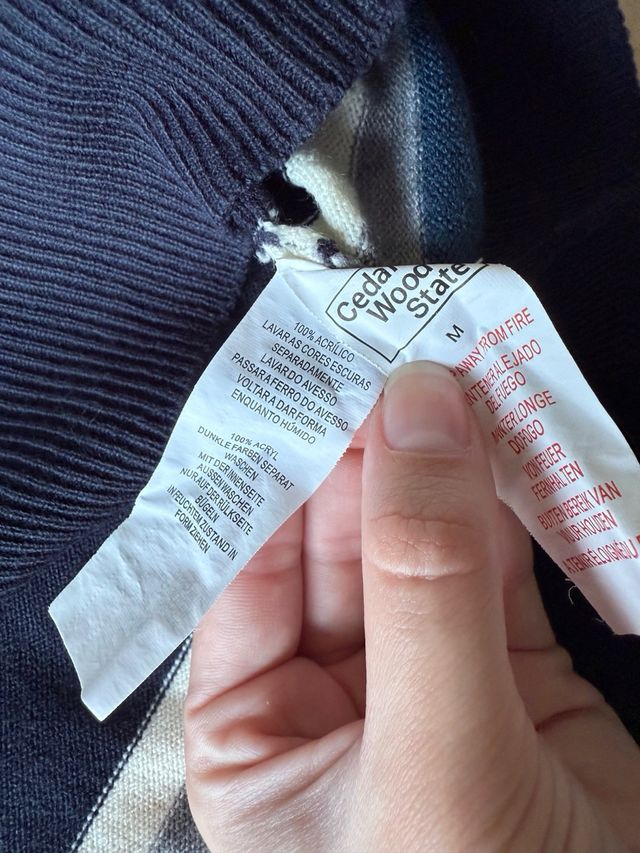 Jersey rayas azul y blanco Talla M