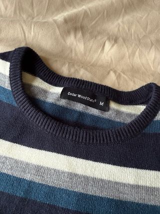 Jersey rayas azul y blanco Talla M
