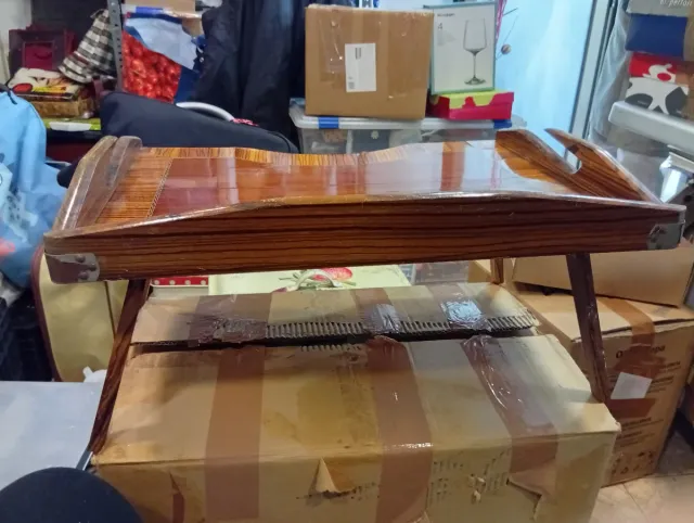 Bandeja Vintage Madera Cama Plegable