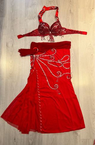 Traje Danza Oriental Rojo