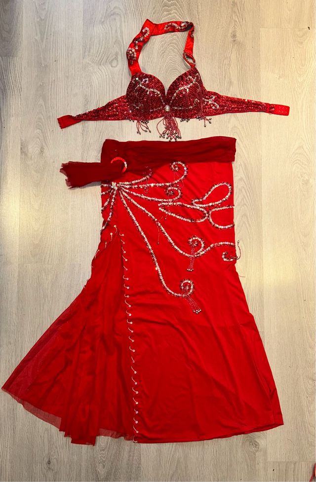 Traje Danza Oriental Rojo