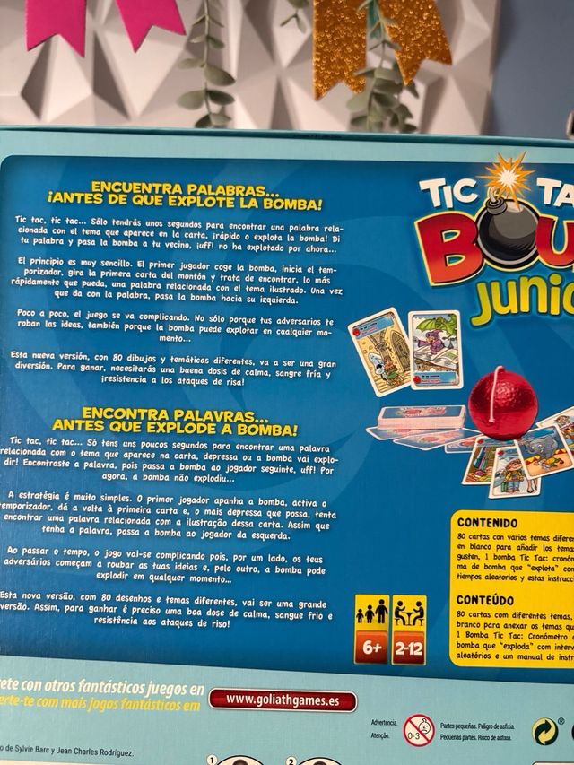 Juego de mesa Tic Tac Boom Junior