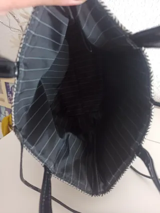 Bolso de mano con estampado de espiga