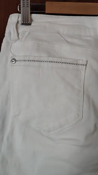 Pantalón vaquero mujer blanco