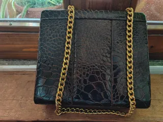 Borsa pelle vera vintage originale