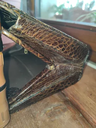 Borsa pelle vera vintage originale