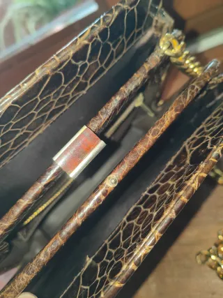 Borsa pelle vera vintage originale