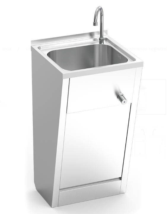 Lavamanos de rodilla Inox agua fría/caliente