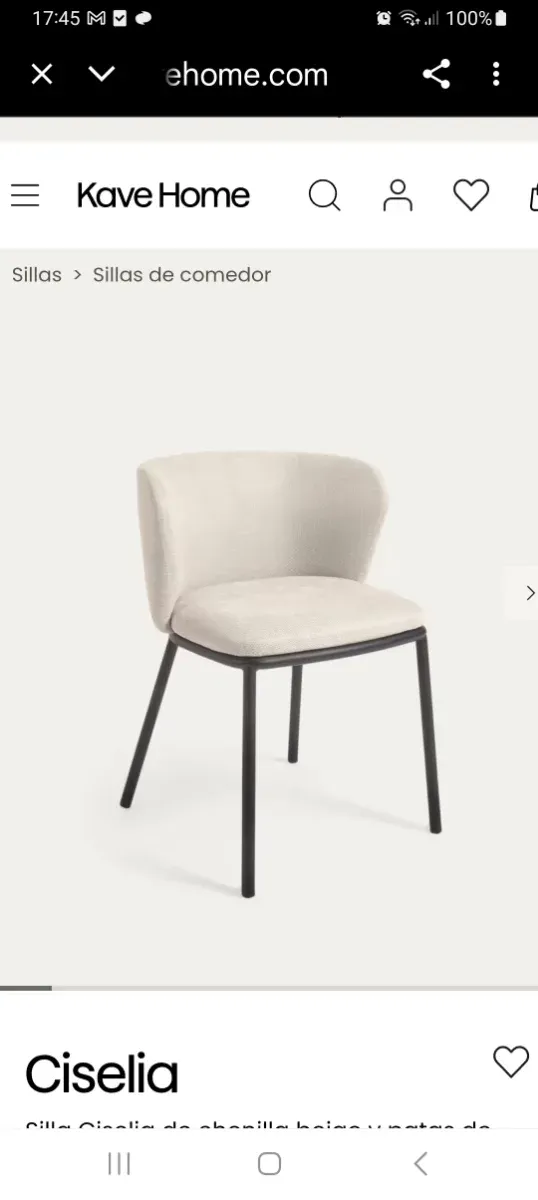 Conjunto comedor madera y tela beige