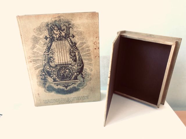 Set 2 Porta Oggetti Libro Vintage