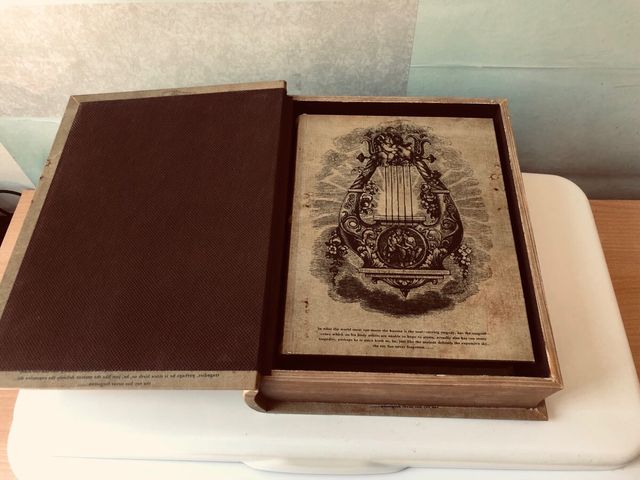 Set 2 Porta Oggetti Libro Vintage