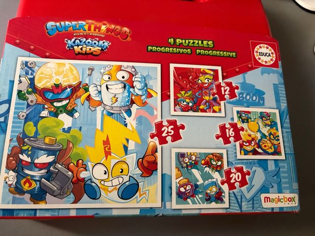 Maletín Puzzles Super Things 4 Puzzles