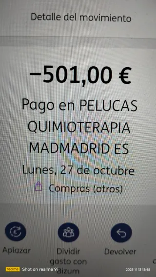 Peluca Oncológica Gris plateada