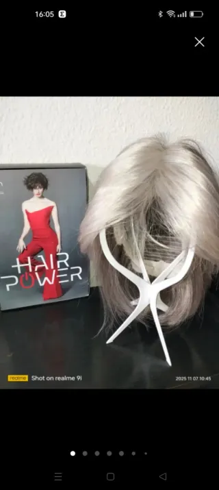 Peluca Oncológica Gris plateada