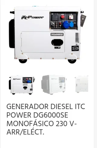 Generador Diésel ITC Power DG6000SE