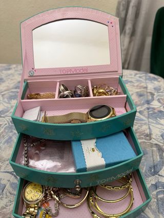 Joyero Top Model estrellas verde