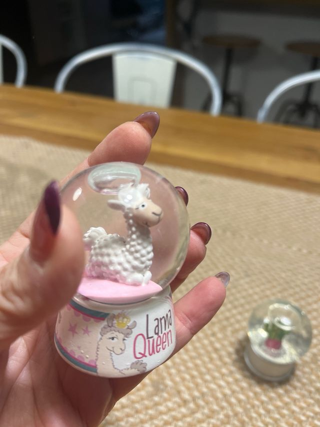 3 palline da neve decorative