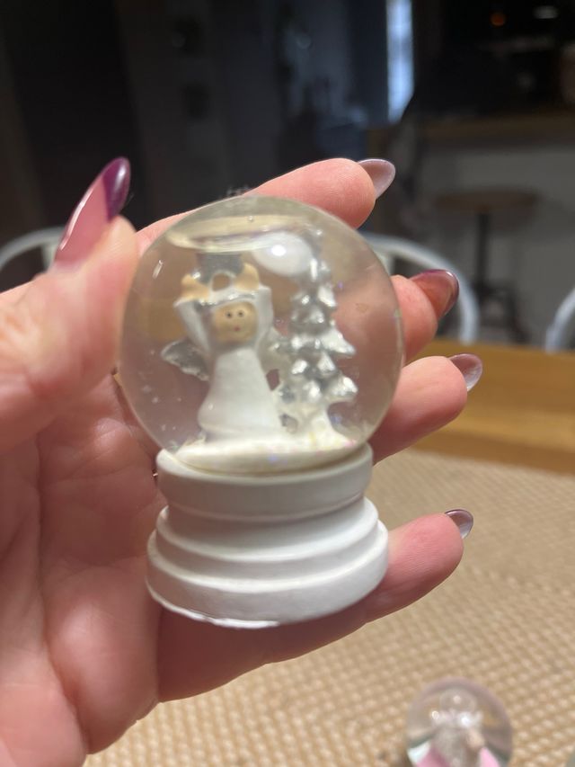 3 palline da neve decorative