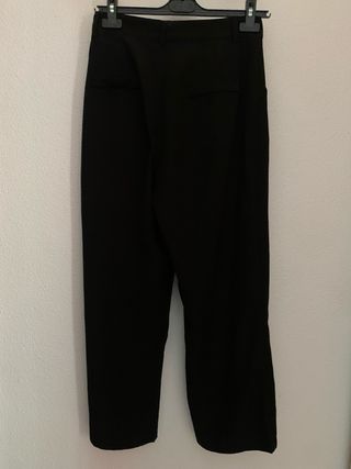 Pantalón culotte de traje negro