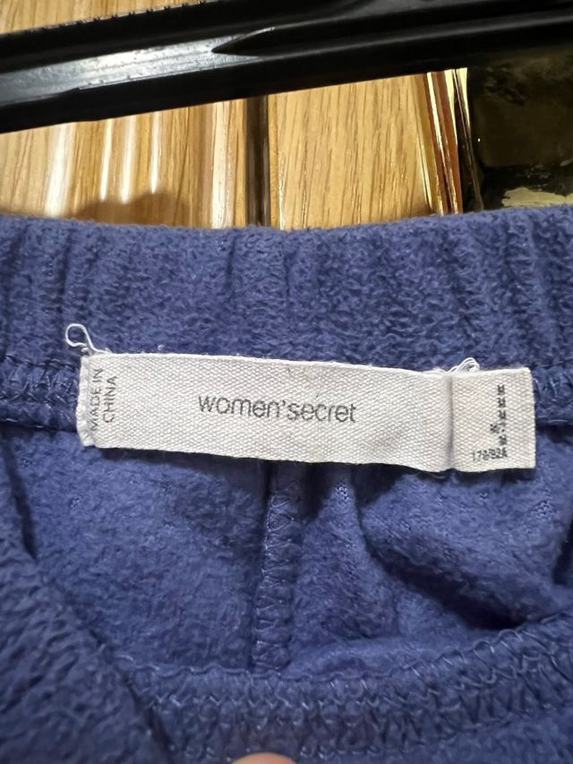 Pantalón pijama azul abrigado sin uso