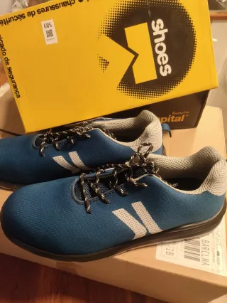 Zapatos de seguridad Kapital azules y grises