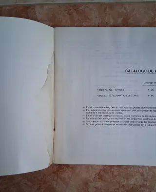 Catálogo Recambio Vespa XL 125 Plurimatic/ Elestar