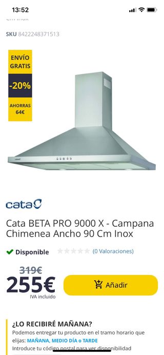 Campana extractora Cata BETA PRO 9000 X