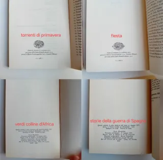 Ernest Hemingway 4 libri