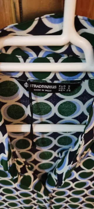 Vestido Camisero Verde Estampado