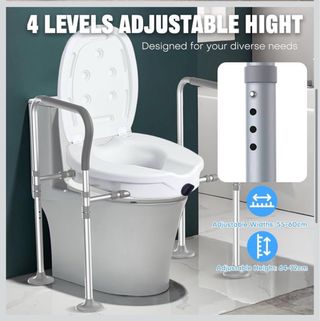 Elevador de inodoro universal con asas