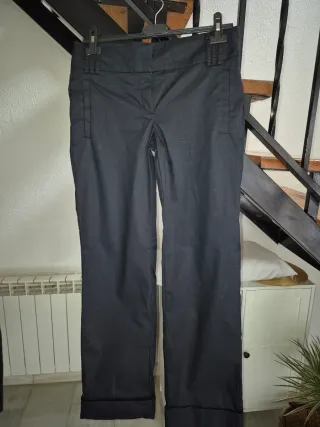 Pantalones de algodón negros