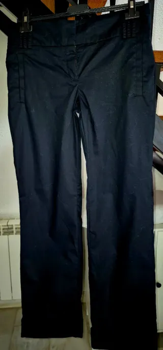 Pantalones de algodón negros