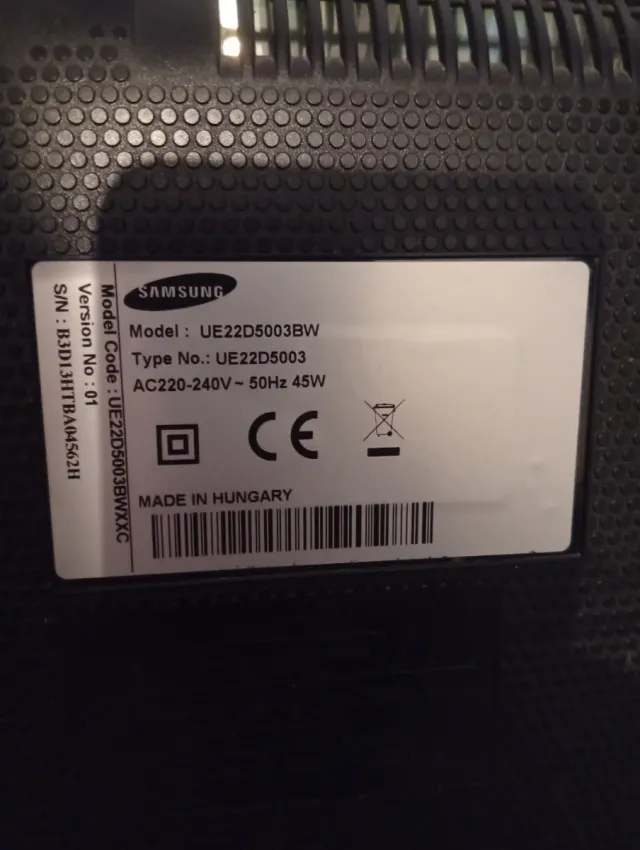 TV Samsung 22" Negra