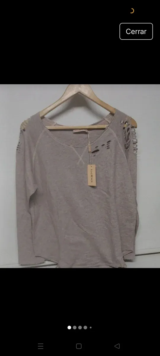 Sudadera Bdba algodón rotos Talla L