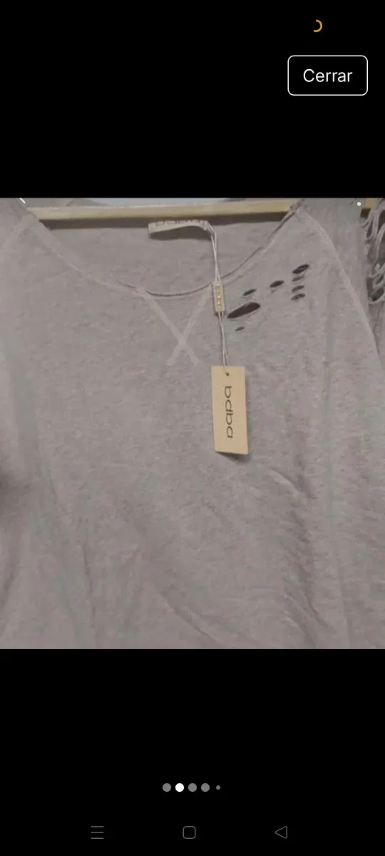 Sudadera Bdba algodón rotos Talla L