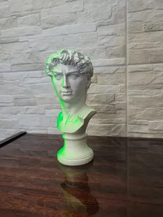 Statua David Pop Art Verde Fluo