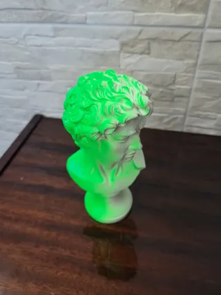 Statua David Pop Art Verde Fluo