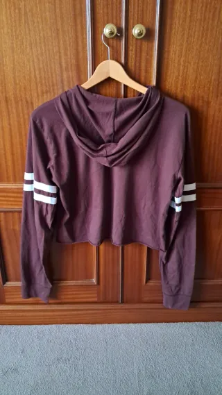 Sudadera Hollister Crop con Gorro estilo Over Size