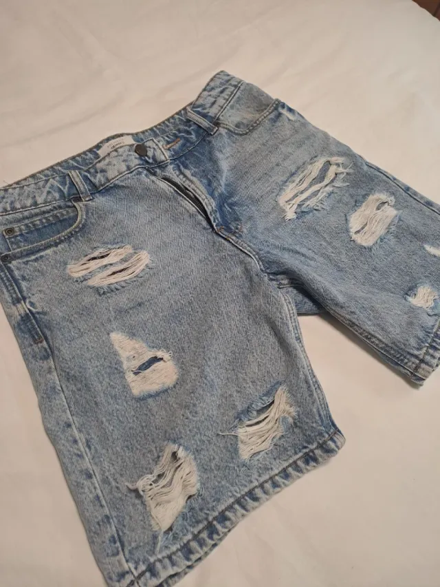 Pantalones cortos vaqueros Polinesia rotos