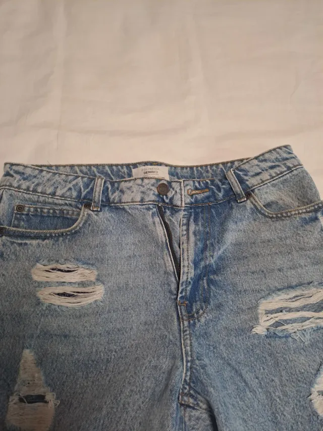 Pantalones cortos vaqueros Polinesia rotos