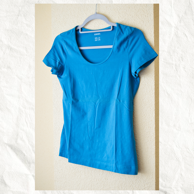 Camiseta Azul | Manga corta | Ajustada