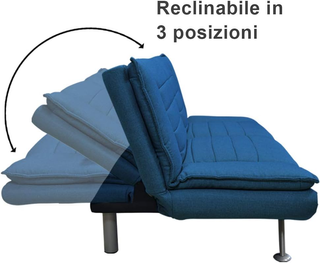Divano Letto Ginevra Clic Clac 3 Posti Struttura i
