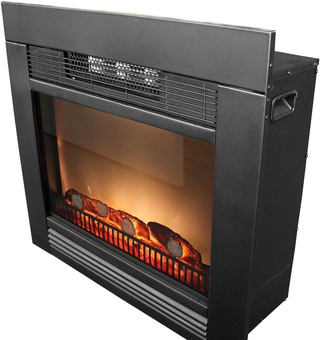 Camino Elettrico con Cornice Legno Caminetto 1800W