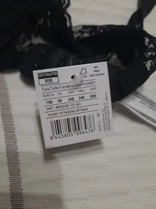 Sujetador lactancia negro nuevo