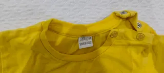 Maglietta neonato gialla stampa sottomarino