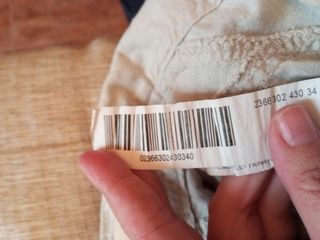 Pantalón lino beige Stradivarius T.34