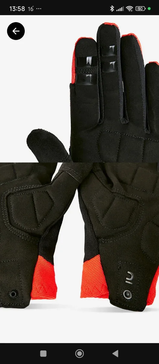 Guantes Ciclismo Naranja y Negro