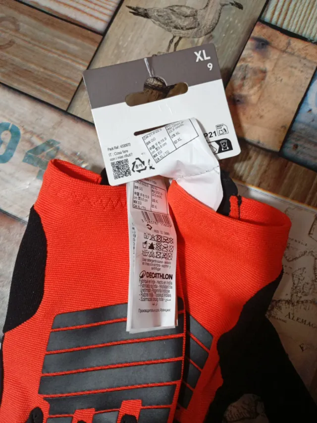 Guantes Ciclismo Naranja y Negro